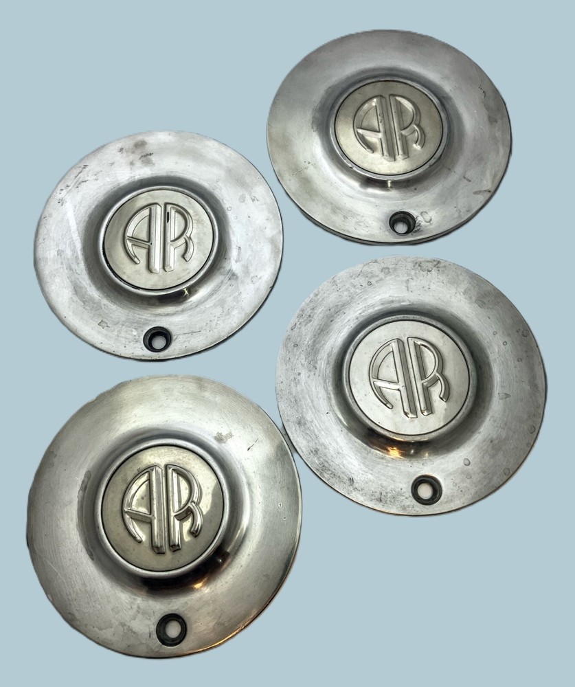 Set of 4 American Racing Wheels Silver Custom Wheel Center 6 3/8  # 899073