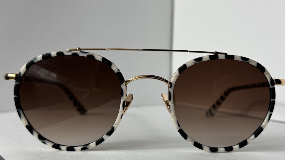 KREWE Porter 24K Titanium + Matte Domino Sunglasses