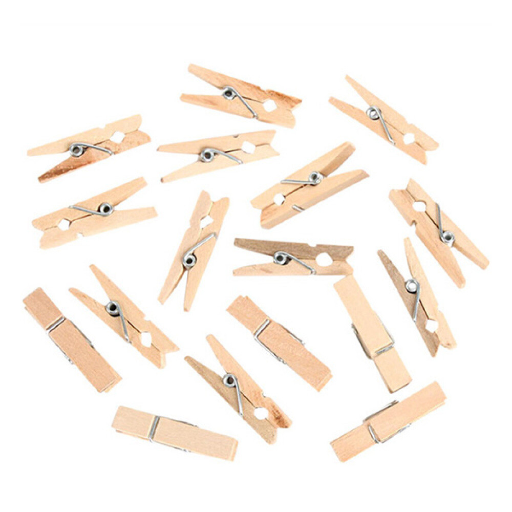 Retro Practical Clothespins 2.5CM Wooden Clothespins Bedroom Sitting Room