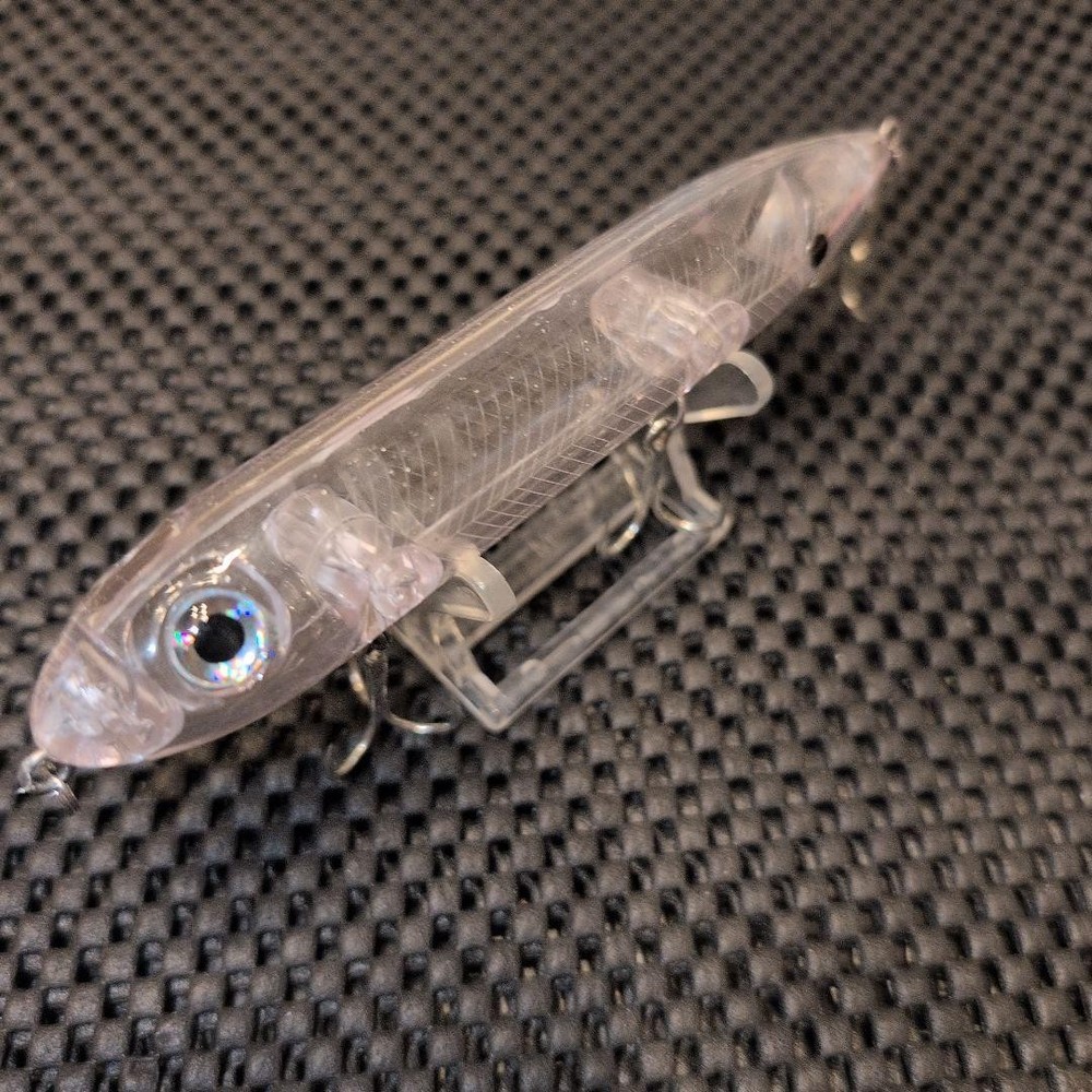 Big Pencil Bait Top Water Lure Ghost Rainbow 13cm 26g Used