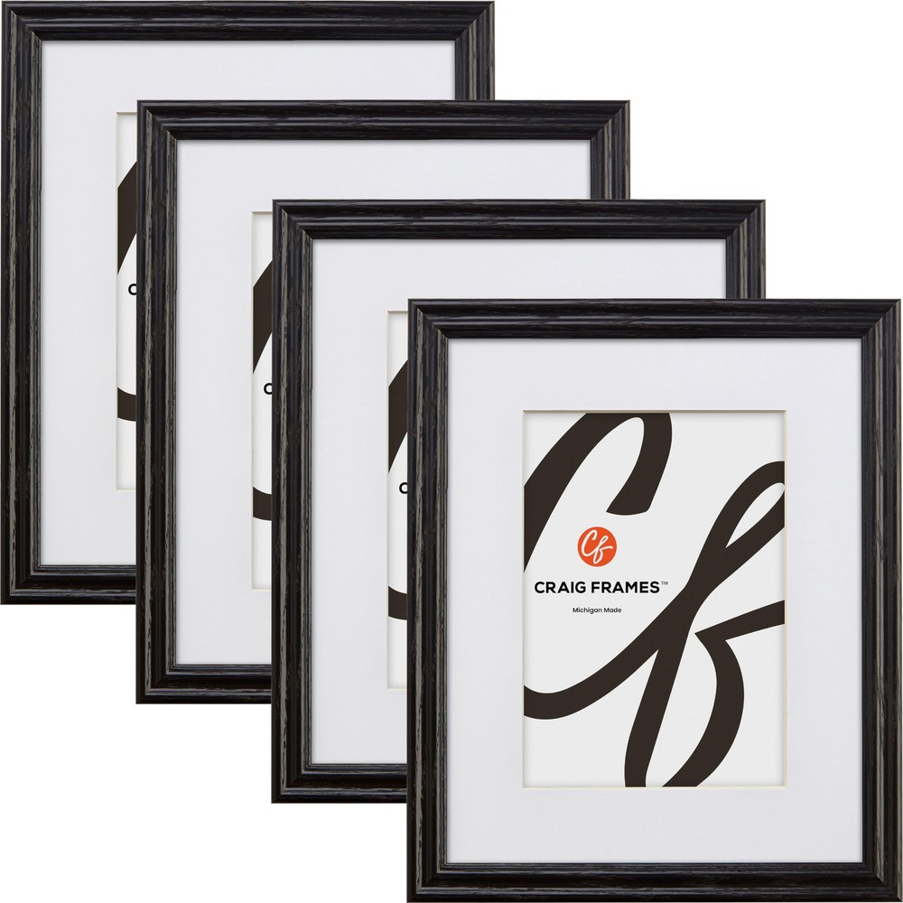 Wiltshire 200 11x14 Frame Matted for 8x10 Photo in Ebony Black Set