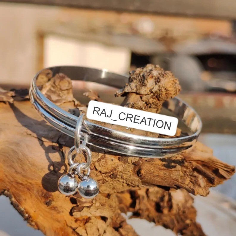 Thick Sterling Silver West Indian Bangles for Women