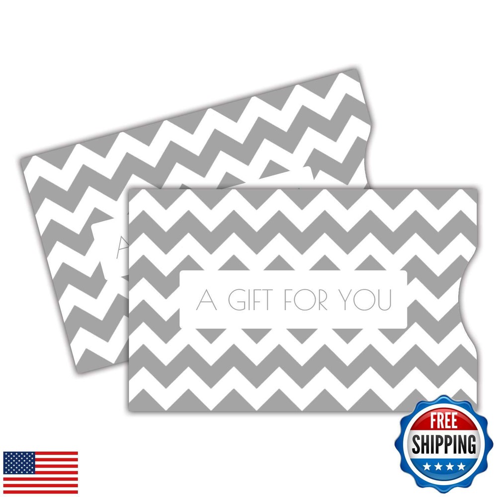 Gift Card Sleeve – Gray Chevron (100 Pack)-image