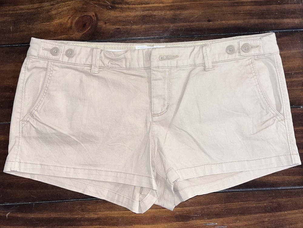 Vtg American Eagle Khaki Shorts Y2K Womens Size 8 Daisy Dukes