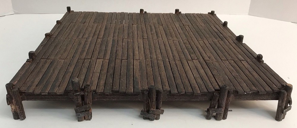 Lemax Christmas Village Wooden Wharf Large Square Dock 14641 Holiday Display