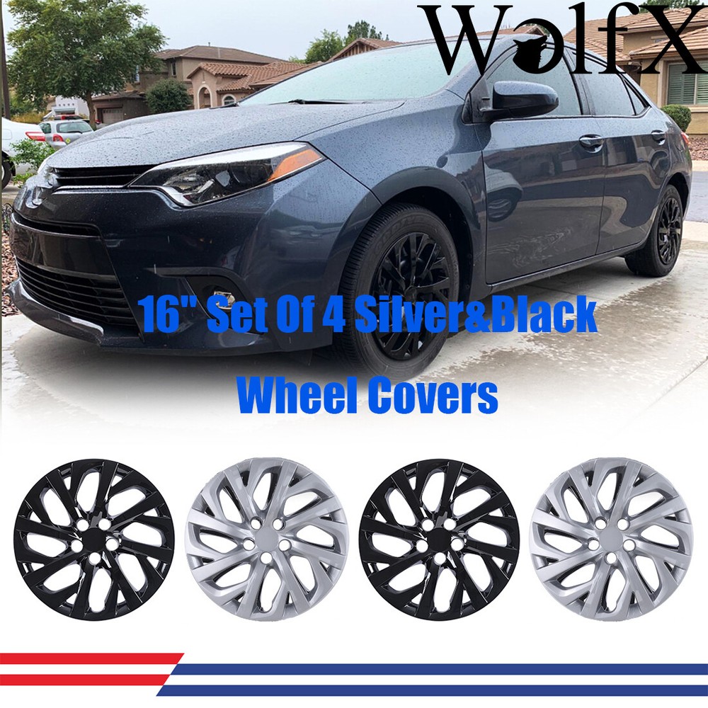 16 Inch Snap On Wheel Covers Full Rim Hub Caps for R16 Tires Set of 4