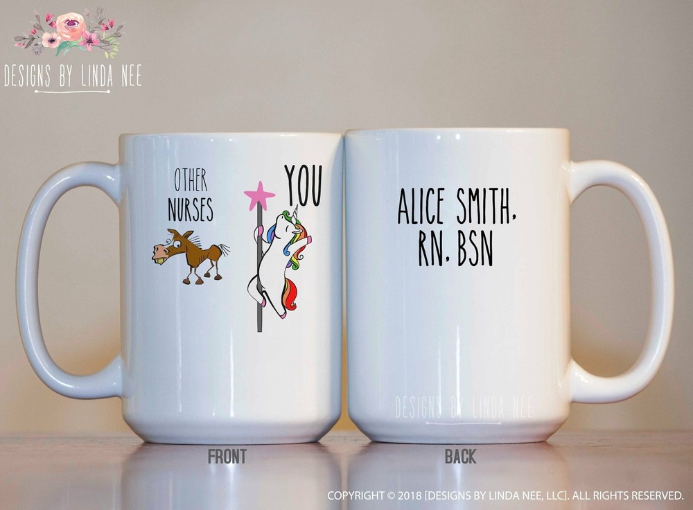 Unicorn Mug Funny Gift For Nurse Appreciationunicorn Pole Dancer Nurse Mug