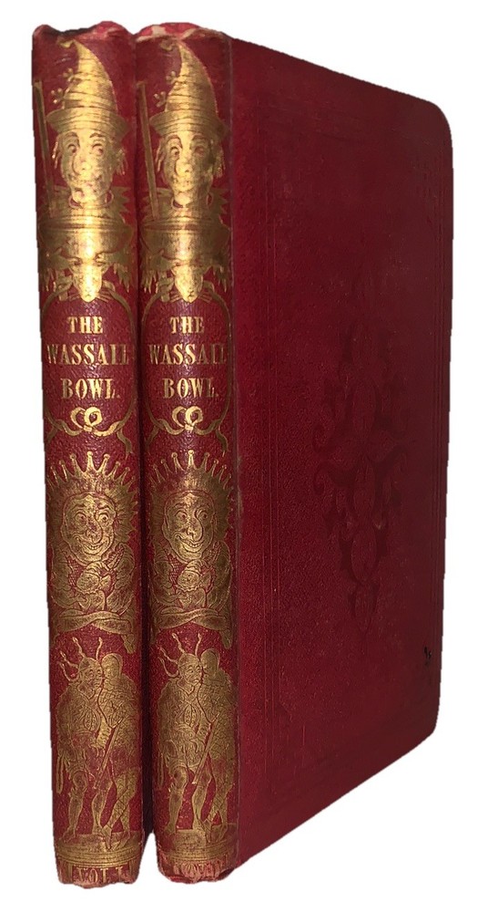 1843, 1st, THE WASSAIL-BOWL, by ALBERT SMITH, 2 Volume Set, JOHN LEECH, VG