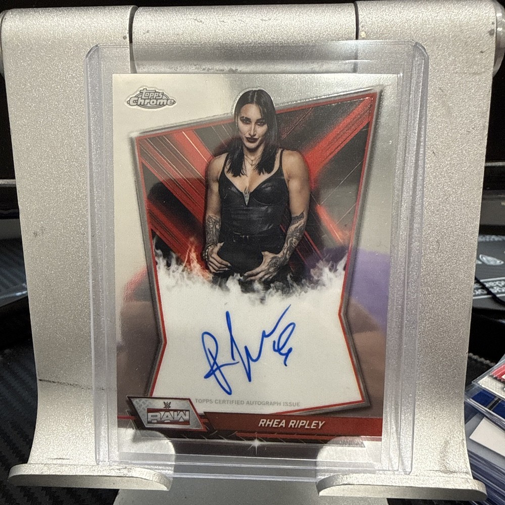 2026 Topps Chrome WWE Rhea Ripley Red Brand Auto