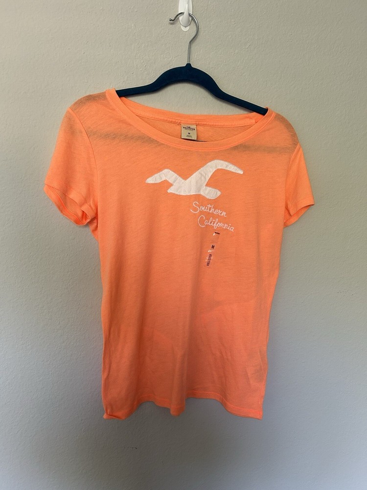 NWT Hollister Vintage Graphic Tee Orange Women's Size Medium