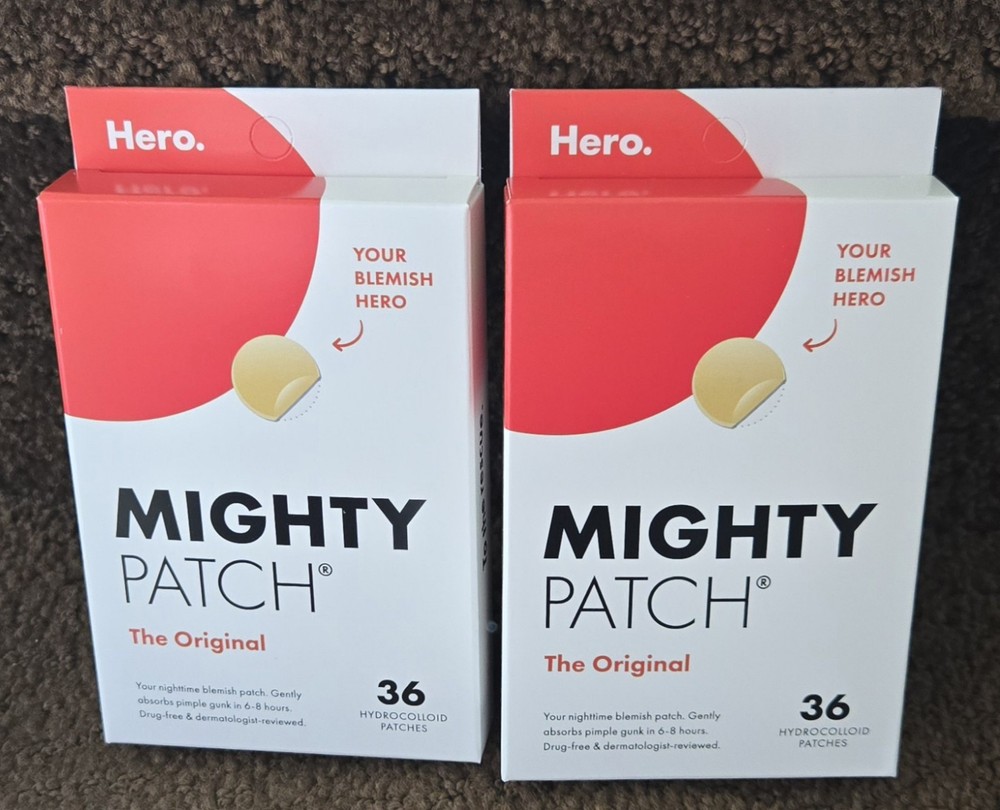 2 Pack Hero Cosmetics Mighty Patch Original 36 Count Exp 06/2027