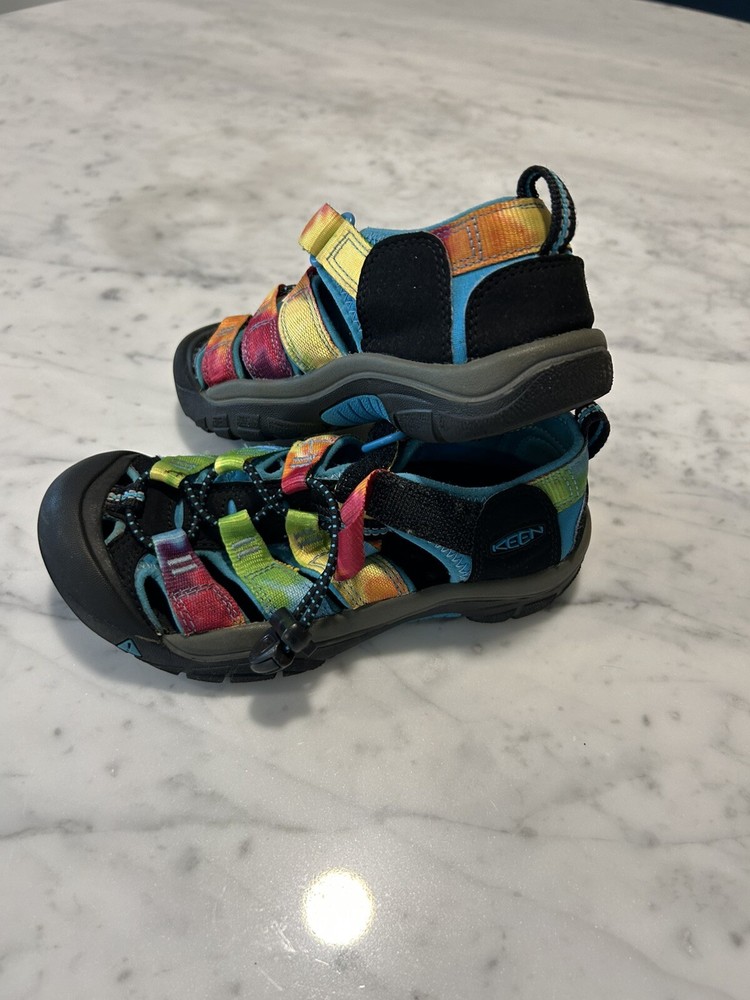 Keen Newport H2 Kids Size 1 Rainbow Tie-Dye Waterproof Sandals Water Shoes  