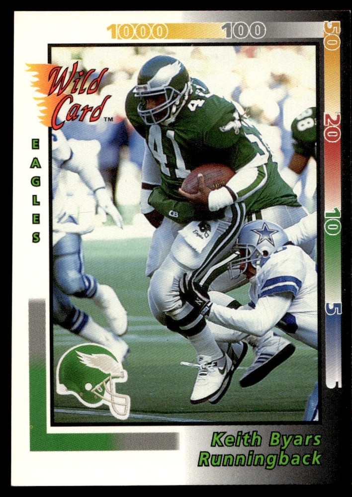 1992 Philadelphia Eagles Wild Card Keith Byars #12 NFL Vintage Football Card