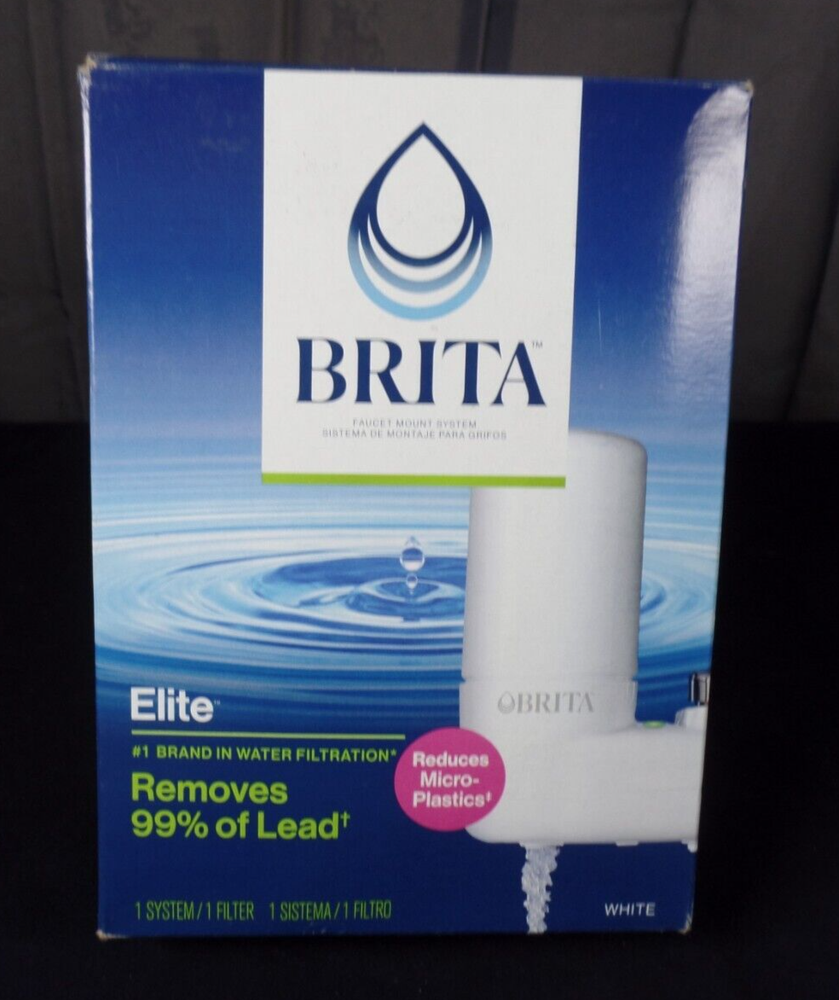 BRITA Elite Faucet Mount Filtration System Water Purification White - NIB