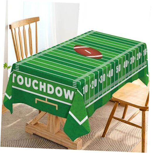 American Football Field Tablecloth Game Time Touchdown Sport Themed 60