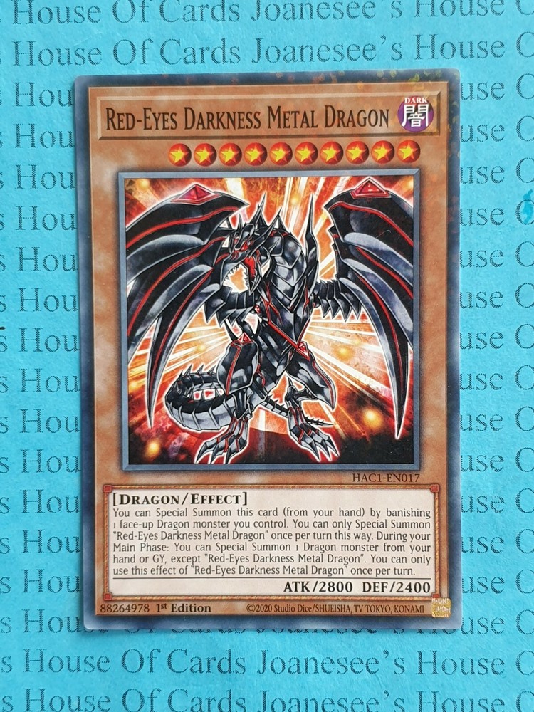 Red-Eyes Darkness Metal Dragon HAC1-EN017 Duel Terminal 1st Edition YuGiOh Card