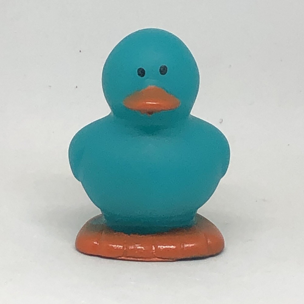 Teal Rubber Duck Toy for Wide Feet 2 Inch Bath Pool Jeep Fun