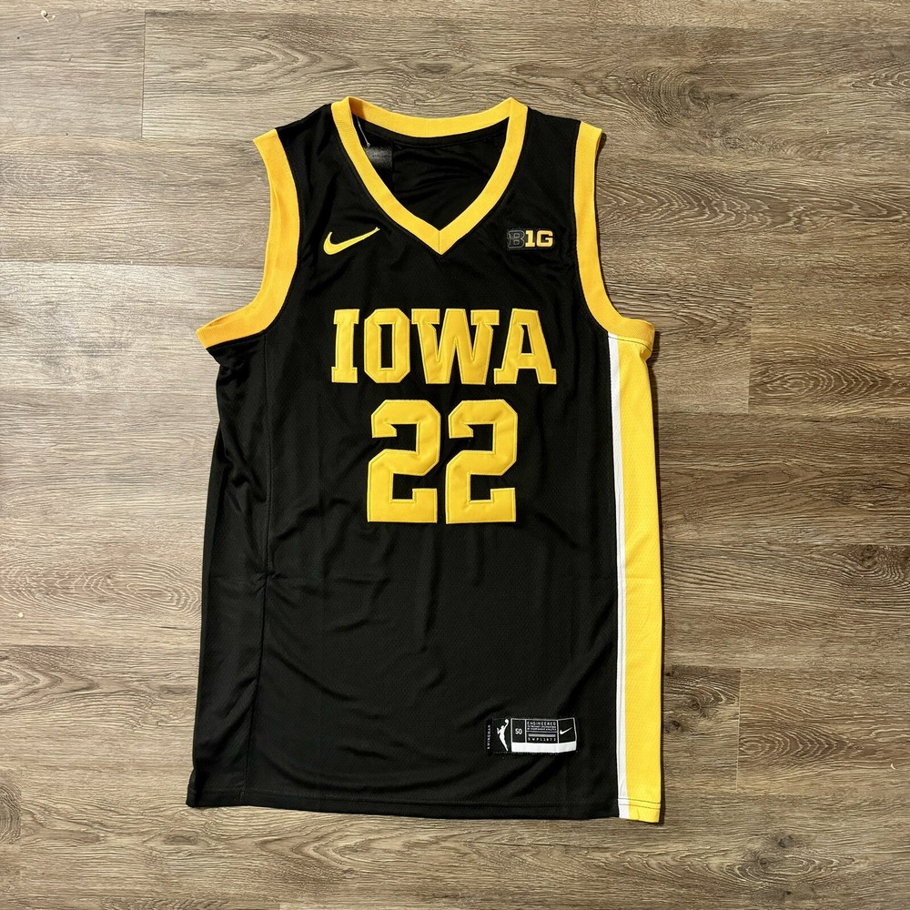 Caitlin Clark Iowa Hawkeye Black And Gold Jersey Size Mens Medium NCAA