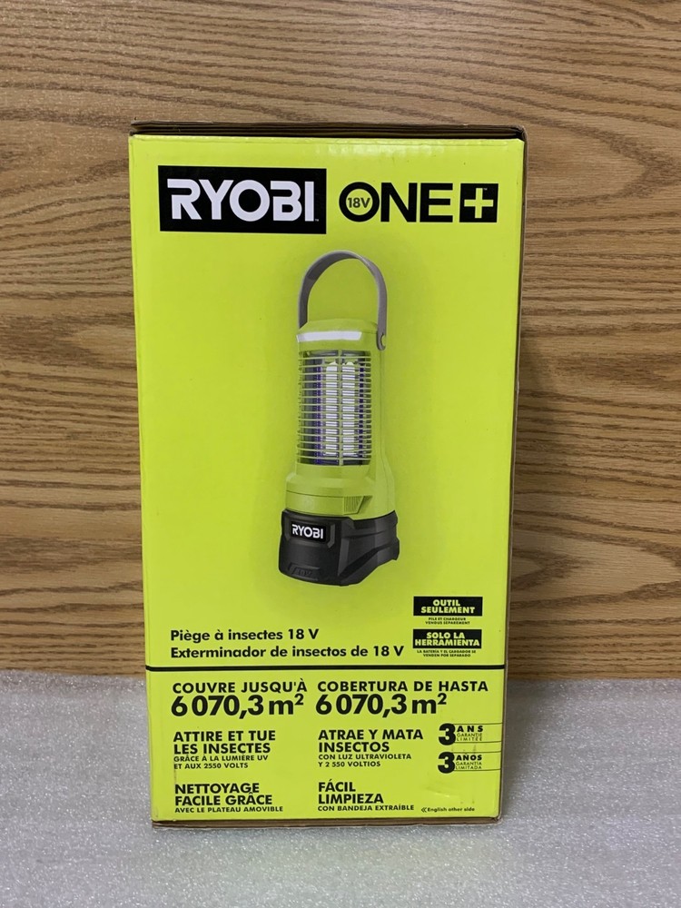 Ryobi 18V Cordless Bug Zapper Tool Only Compact Portable 1/2 Acre Coverage