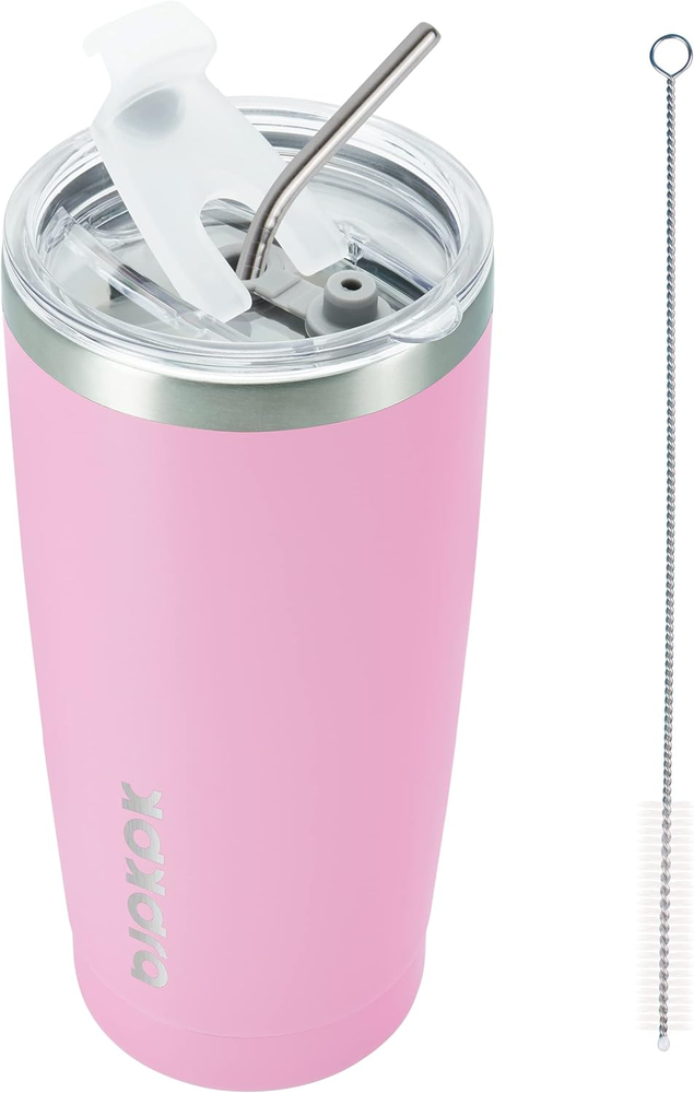 Insulated Tumbler 20 Oz Stainless Steel Coffee Travel Thermal Cup with Lids and