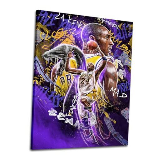 EXPOTE Kobe Canvas Wall Art Mamba Mentality Inspiration Print