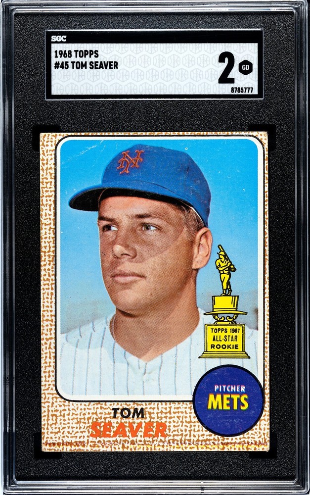 1968 Topps Tom Seaver New York Mets 2nd Year Card #45 SGC 2 Good-image