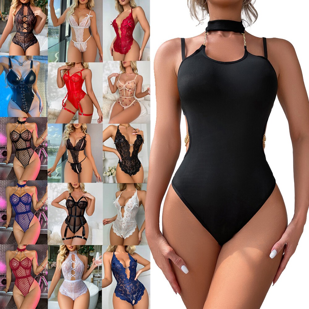 Sexy Lace Babydoll Teddy Bodysuit for Women