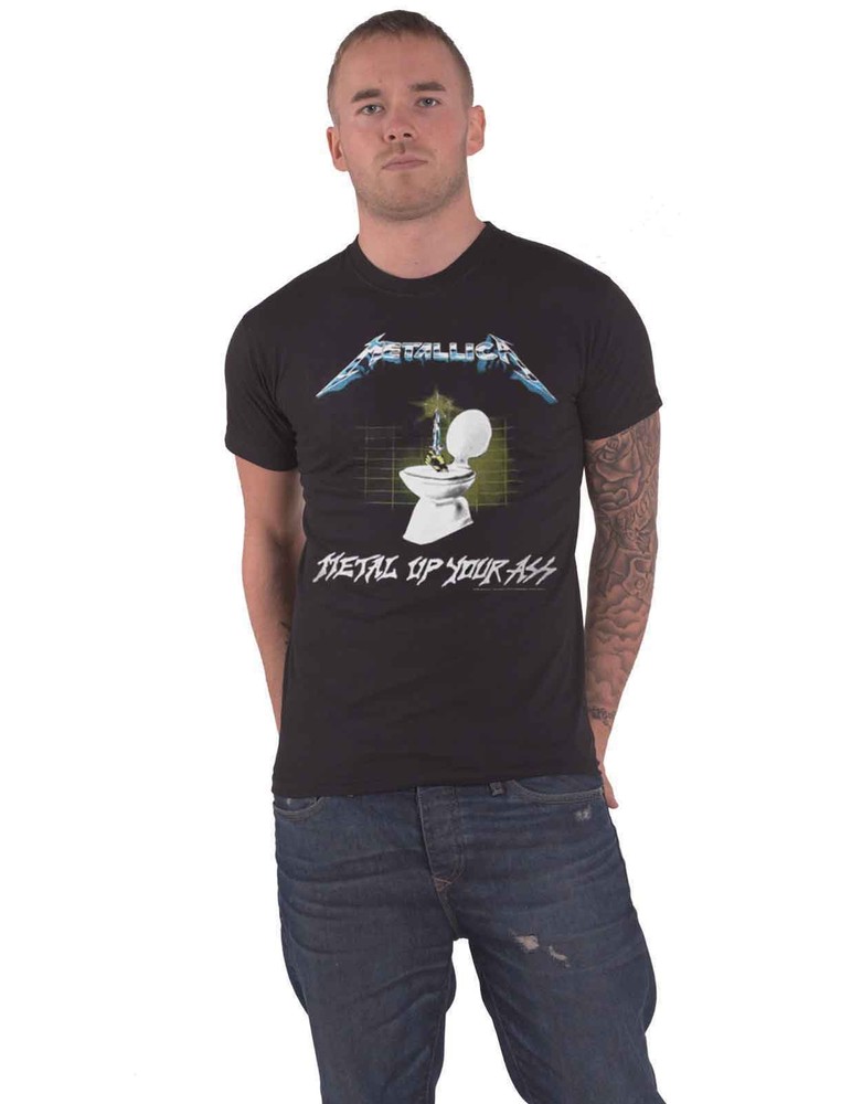 Official Metallica Metal Up Your Ass Band Logo Men's Black T-Shirt
