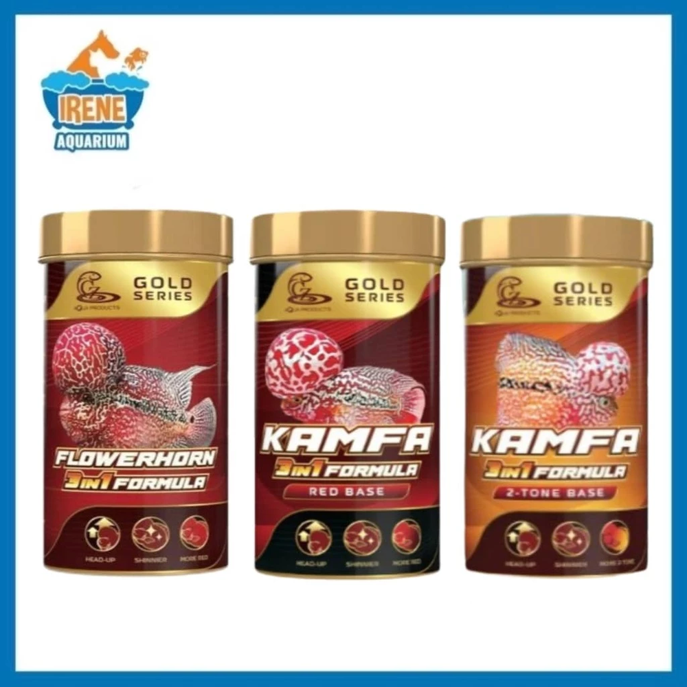 100g Kamfa 3 in 1 Formula 2 Tone & Red Base Flowerhorn Granules Head Up Enhancer