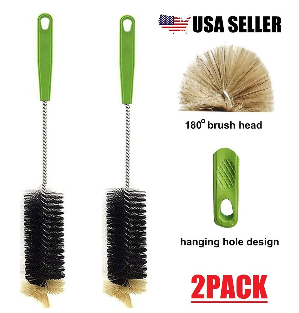 2Pcs Bendable Long-handled Brush Bottle Cup Cleaning Brush Scrubbing Cleaner Pot