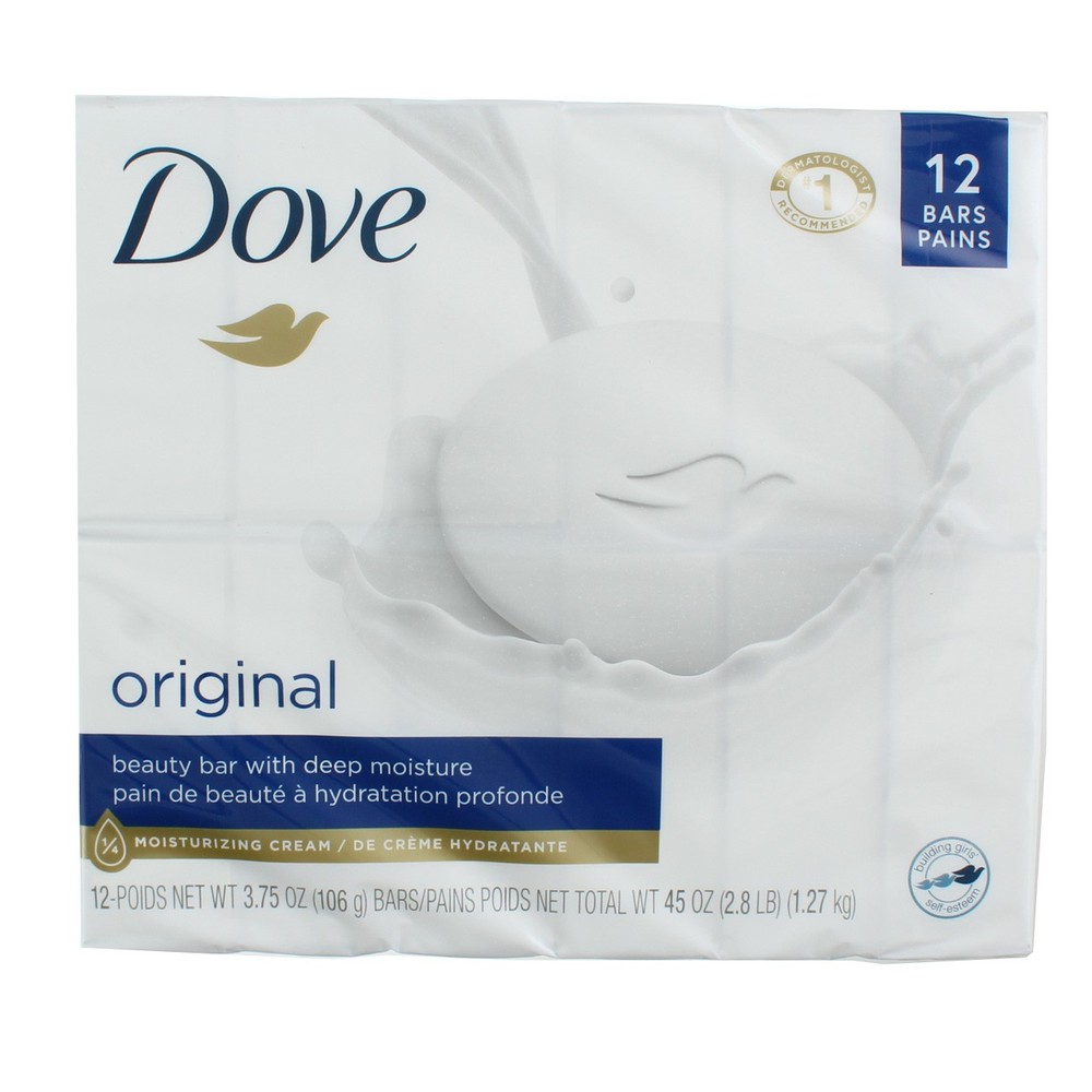 6 Pack Dove Original Moisturizing Cream Bars 3.75 oz 12 Count