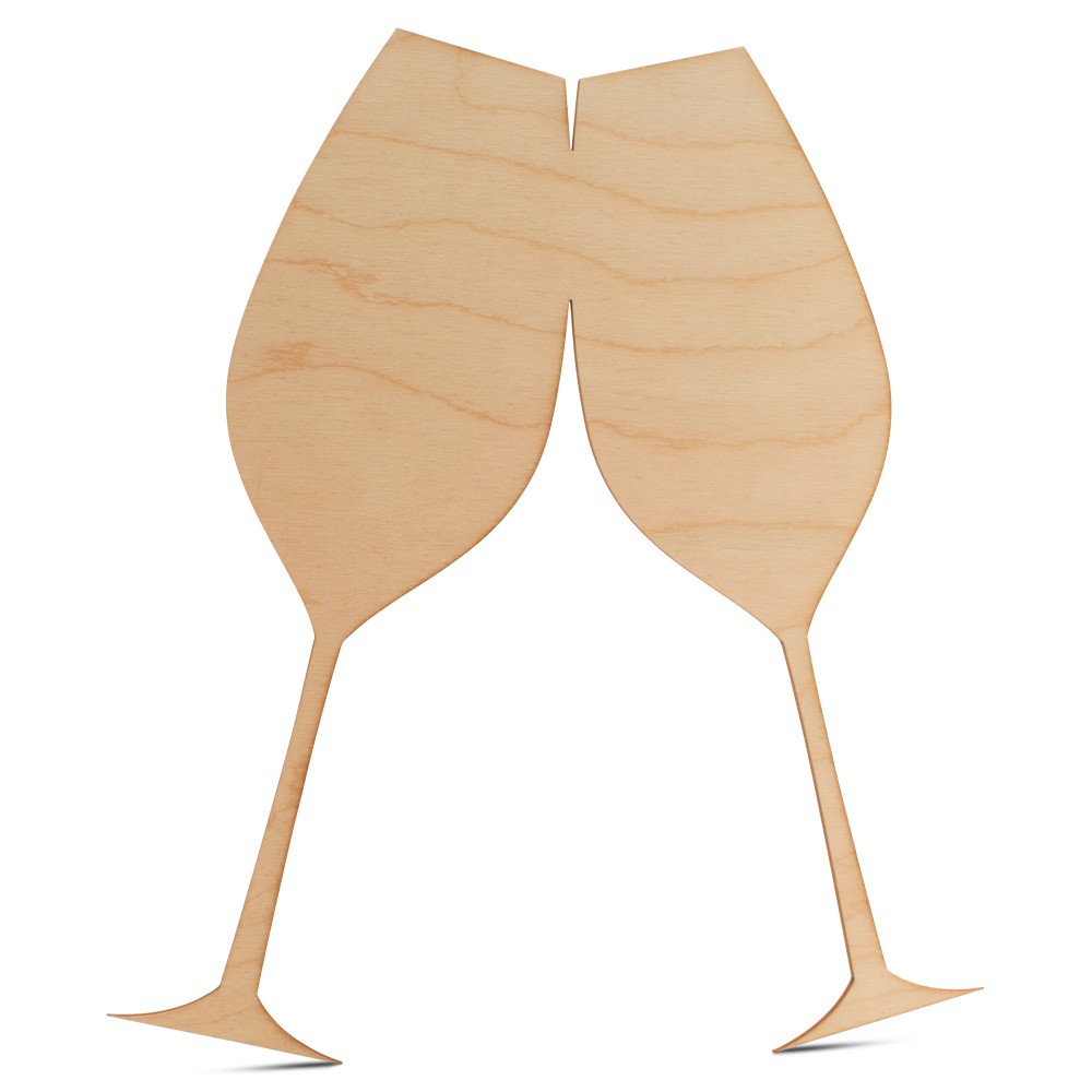 New Year's Champagne Glass Cutouts - 12