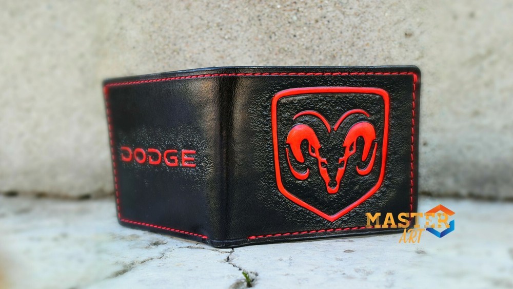 Dodge Ram carved wallet,men's leather wallet,Personalized custom leatger Wallet
