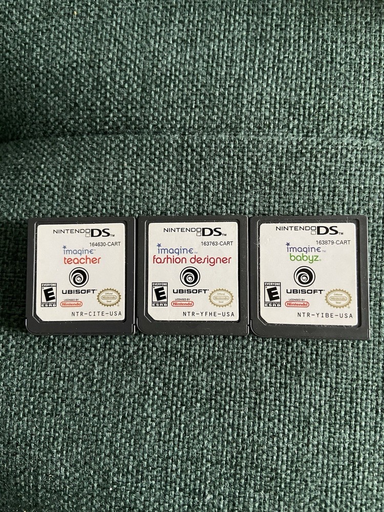 3x Nintendo DS Imagine Game Lot - Teacher, Fashion Designer, Babyz