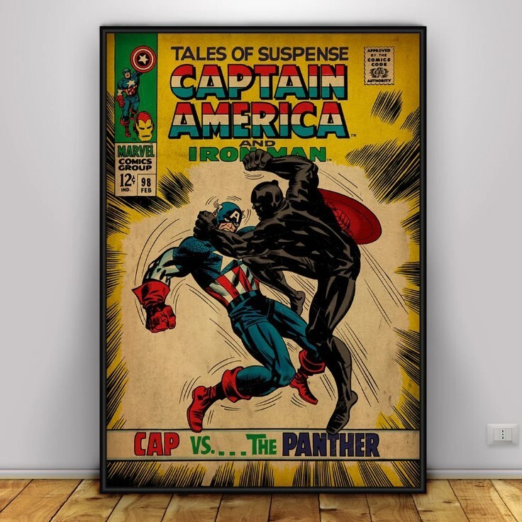 Vintage Marvel Movie Comic Book Covers Wall Art Prints 9