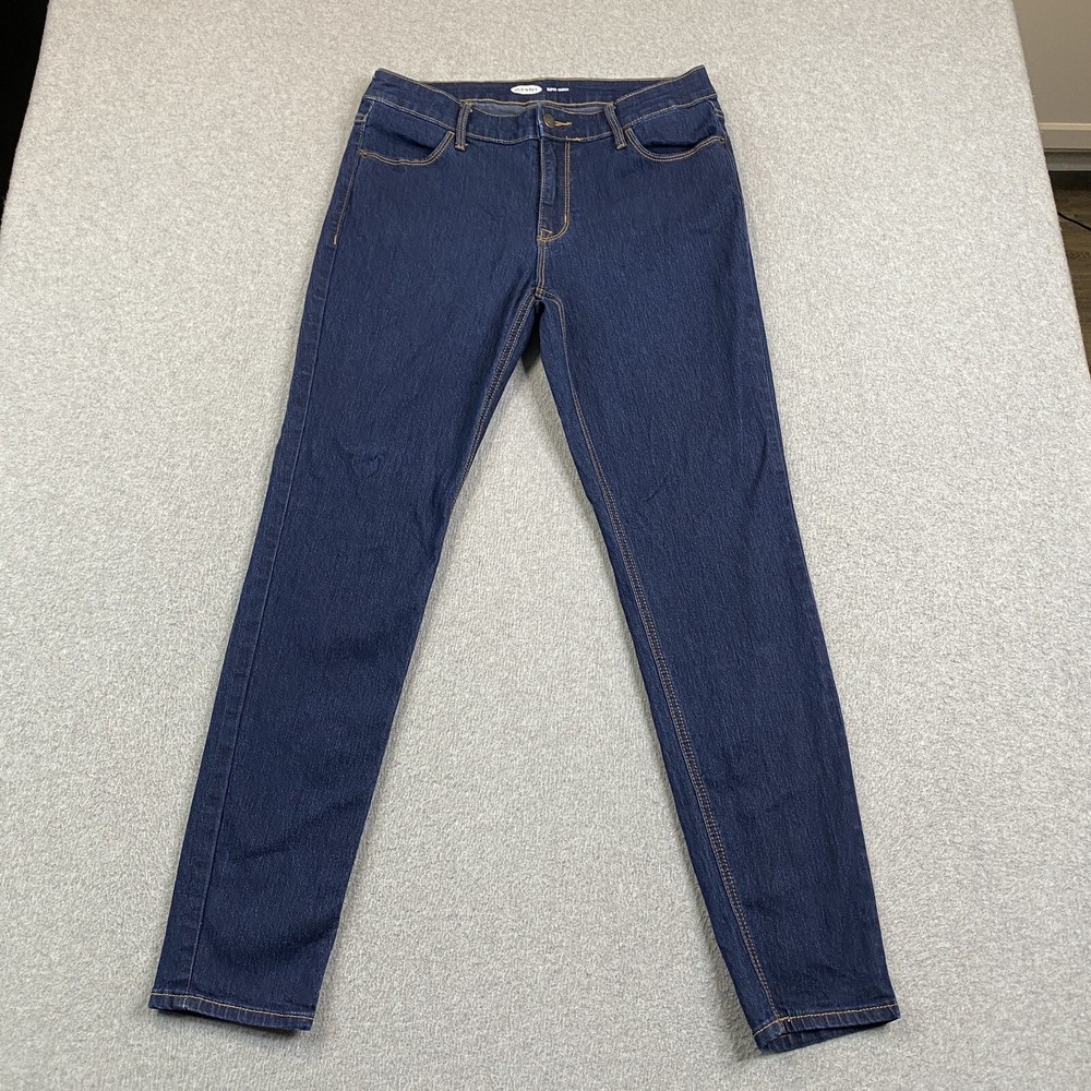 Old Navy Jeans Womens 8 31x28 Super Skinny Blue Stretch Dark Wash Ankle