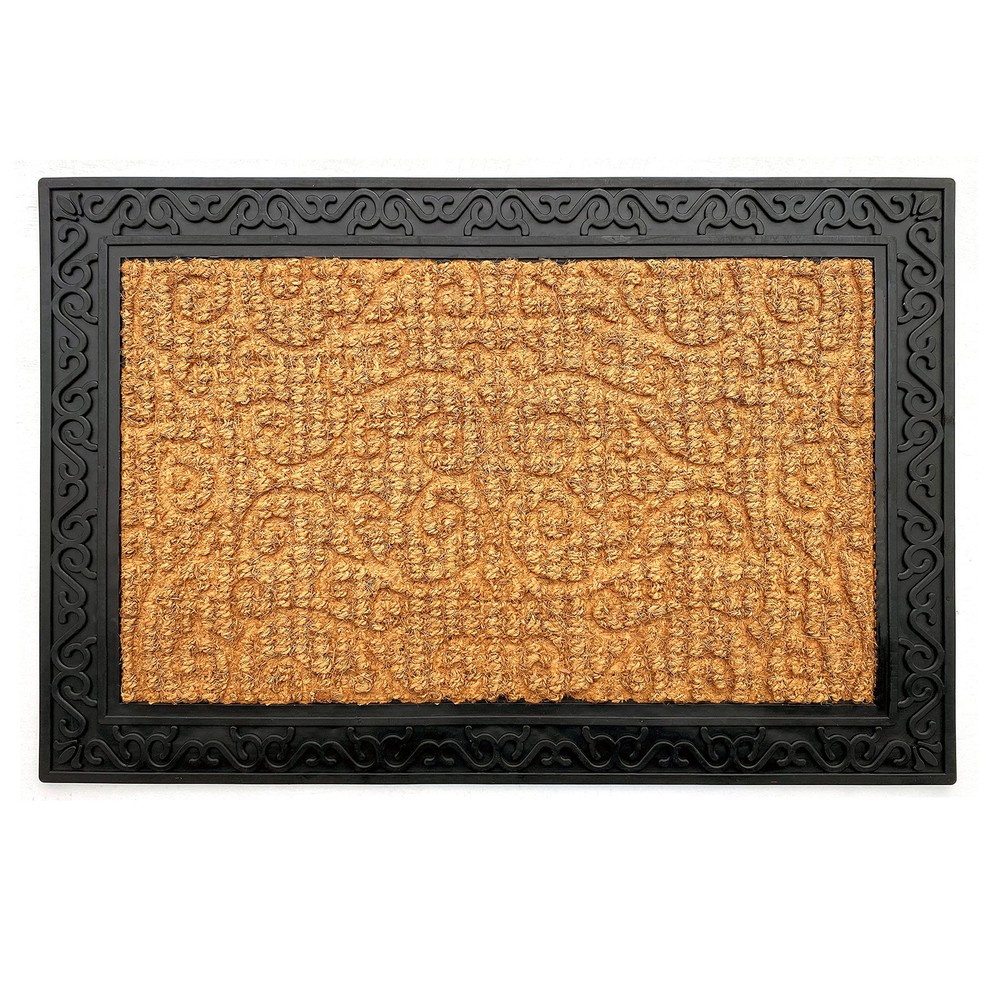 Durable Brawny Life Scroll Doormat 18x30 for Stylish Entryways