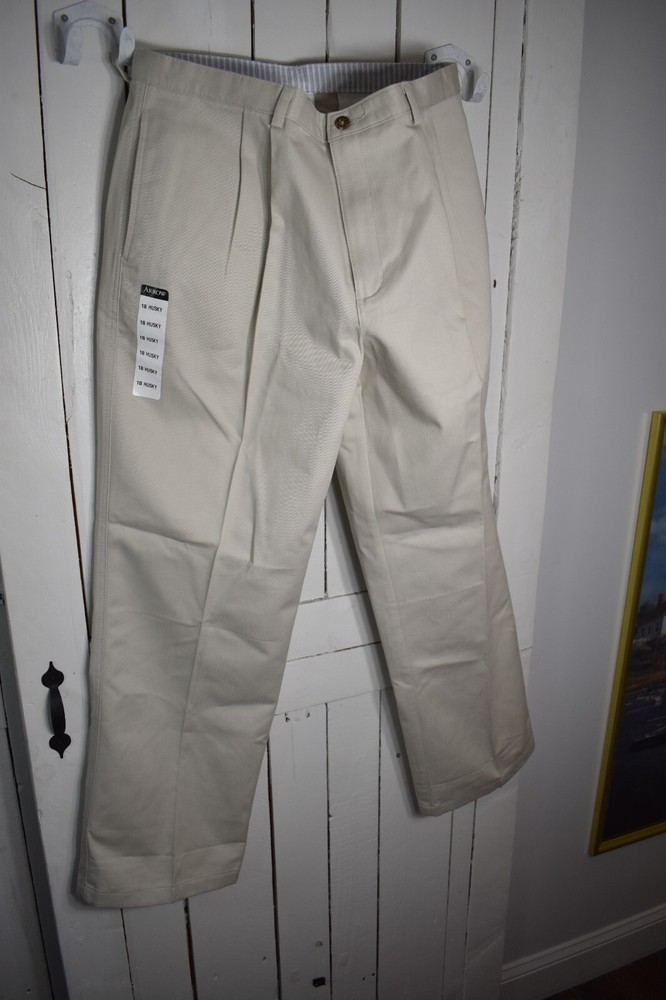 Boys Arrow Husky 18 Offwhite Pants 33w x 30l Pre-Owned (B18H33-30, m9)