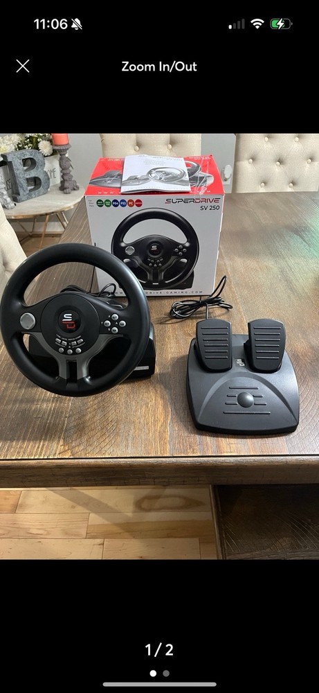 SV250 Racing Wheel with Pedals & Gearshift Paddles - Superdrive