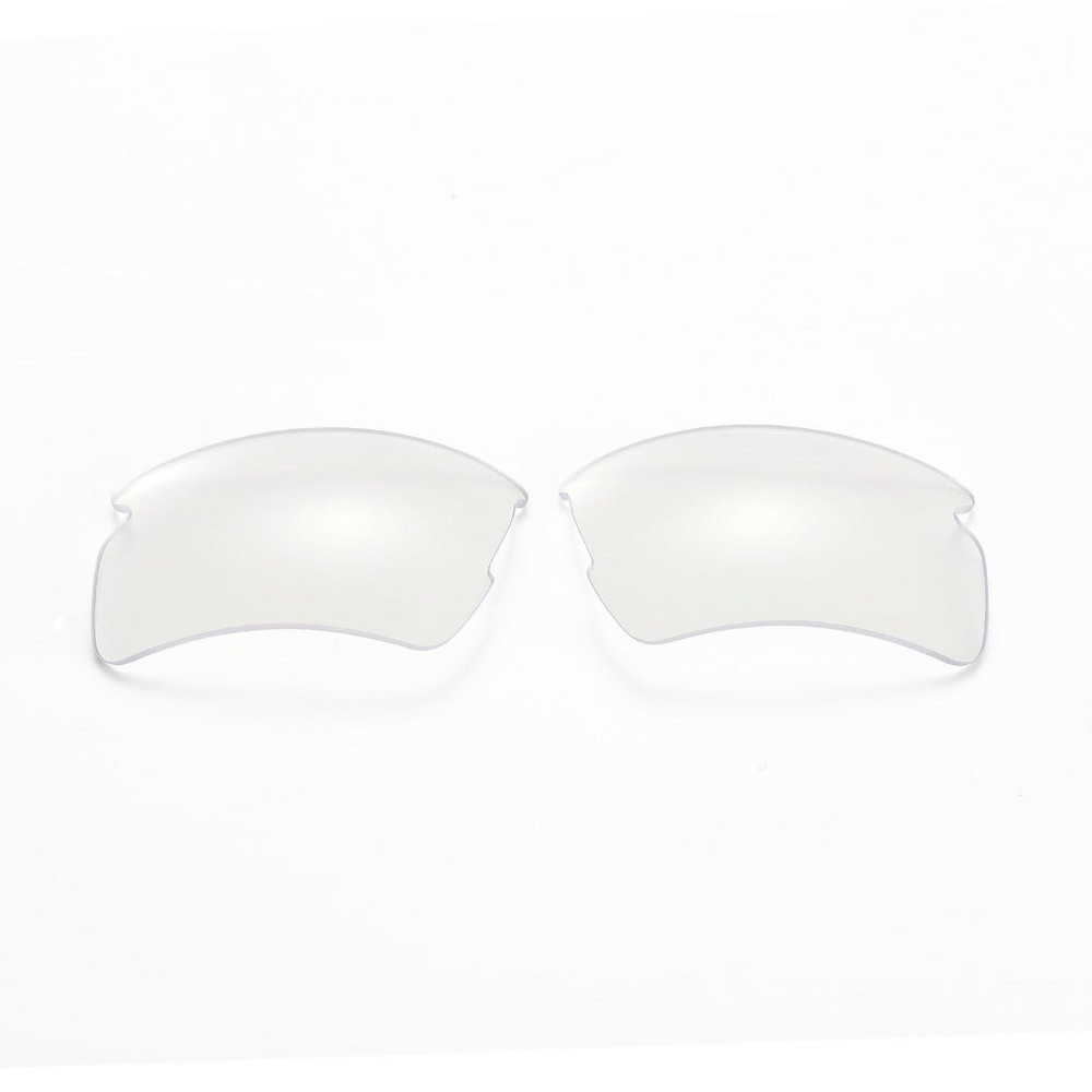 Walleva Clear Non-Polarized Replacement Lenses for Oakley Flak 2.0 XL Sunglasses