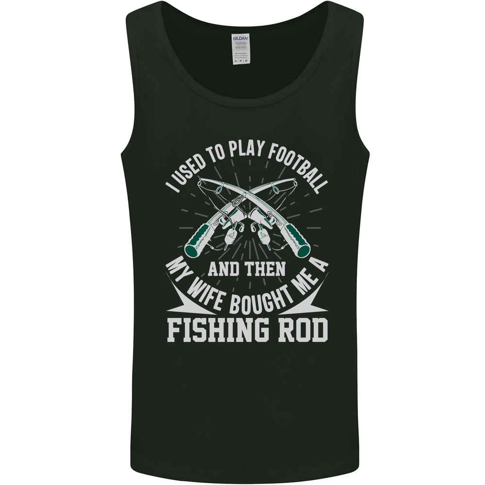 I Use to Play Football Funny Fishing Fisherman Mens Vest Tank Top