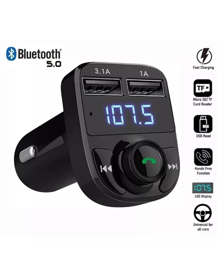 Cigarette Wireless Bluetooth FM Transmitter MP3 Player USB Car Charger Adapter -
