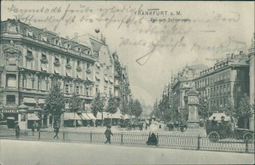 Ansichtskarte Frankfurt a. M. Zeil vom Schillerplatz 1907  (Nr.882)