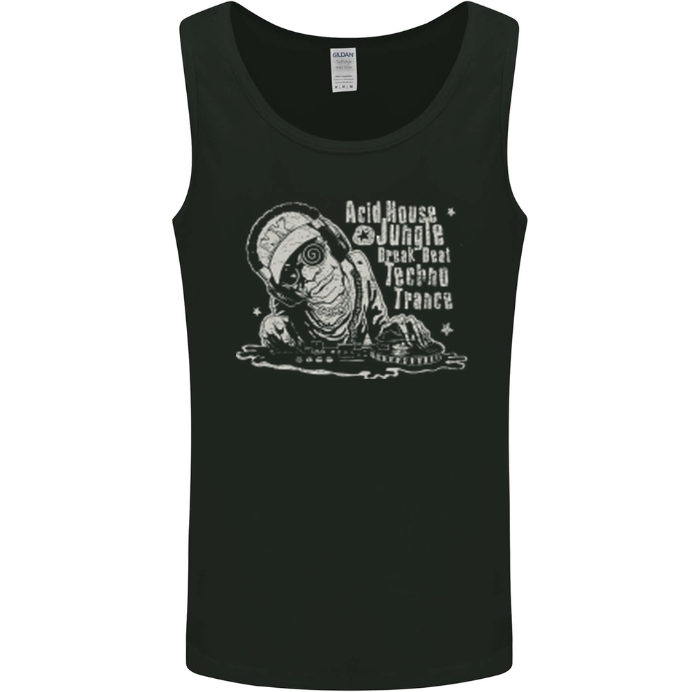Twisted DJ Decks Vinyl DJing Acid House Mens Vest Tank Top