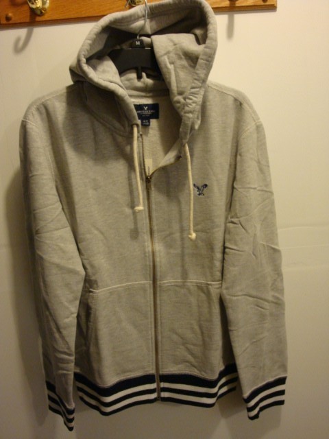 NWT MEN AMERICAN EAGLE AE FLEECE HOODIE GREY M,L, XL