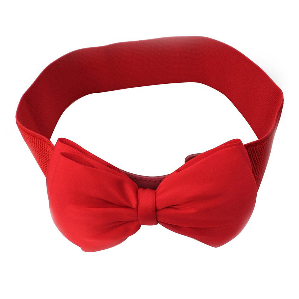 Durable Chiffon Bowtie Waist Belt with Stretch Loop Girdle Design