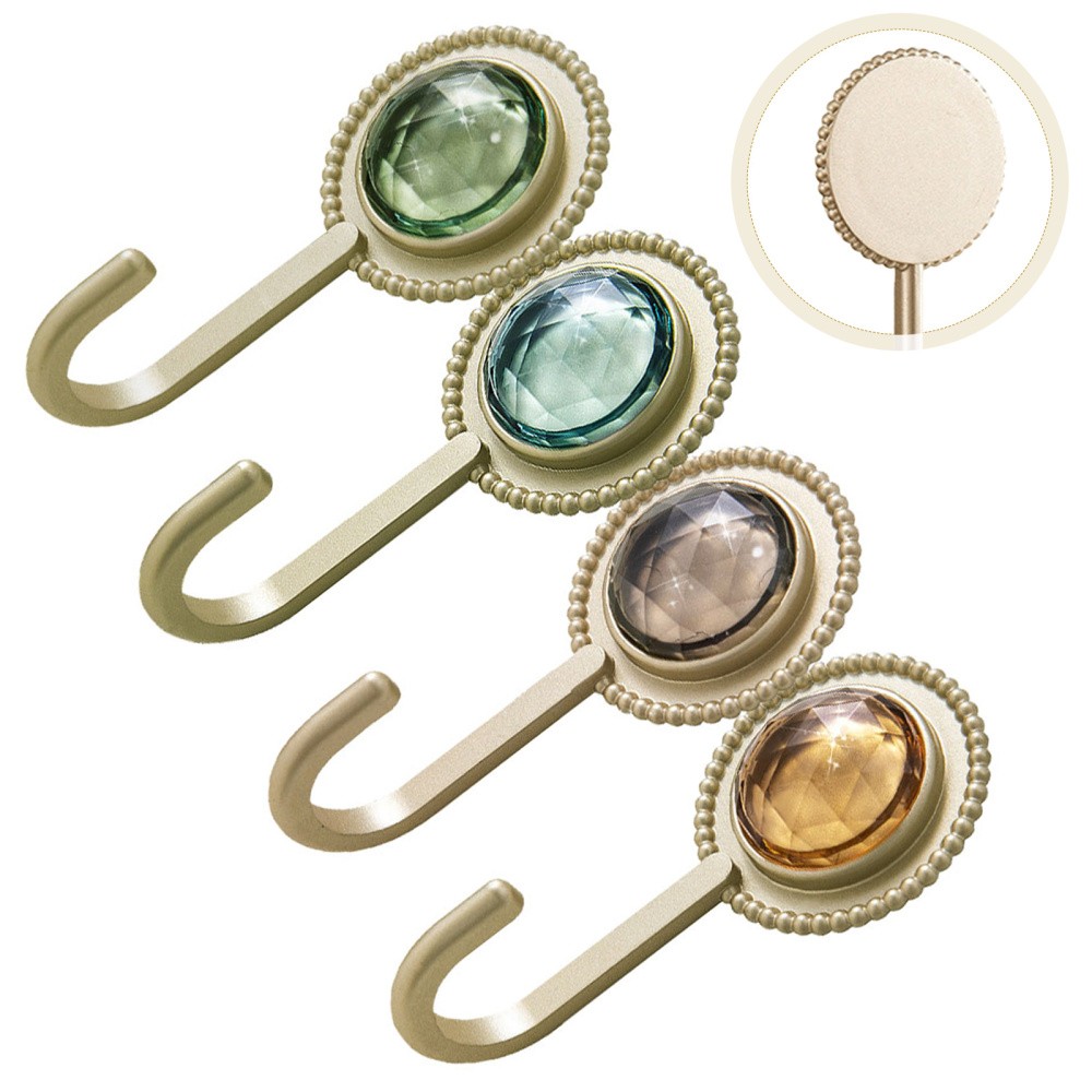 4 Stainless Steel Wall-Mounted Coat Hooks for Entryway Decor