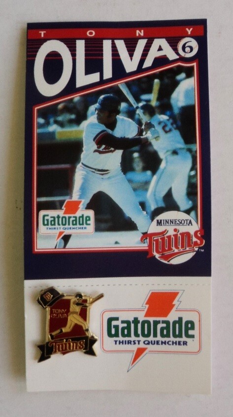 Minnesota Twins Tony Oliva Pin Card Stadium Giveaway -  FLASH SALE-image