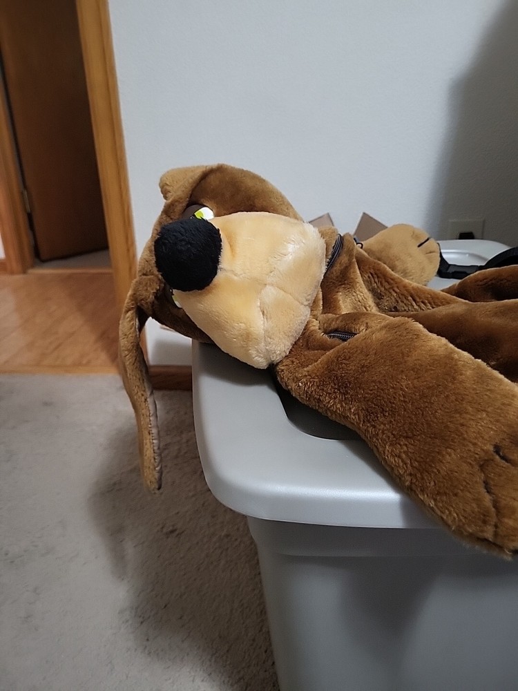 Plush Pet Pak Stuffed Zipper Dog Pillow Blanket Sack 24 Inches