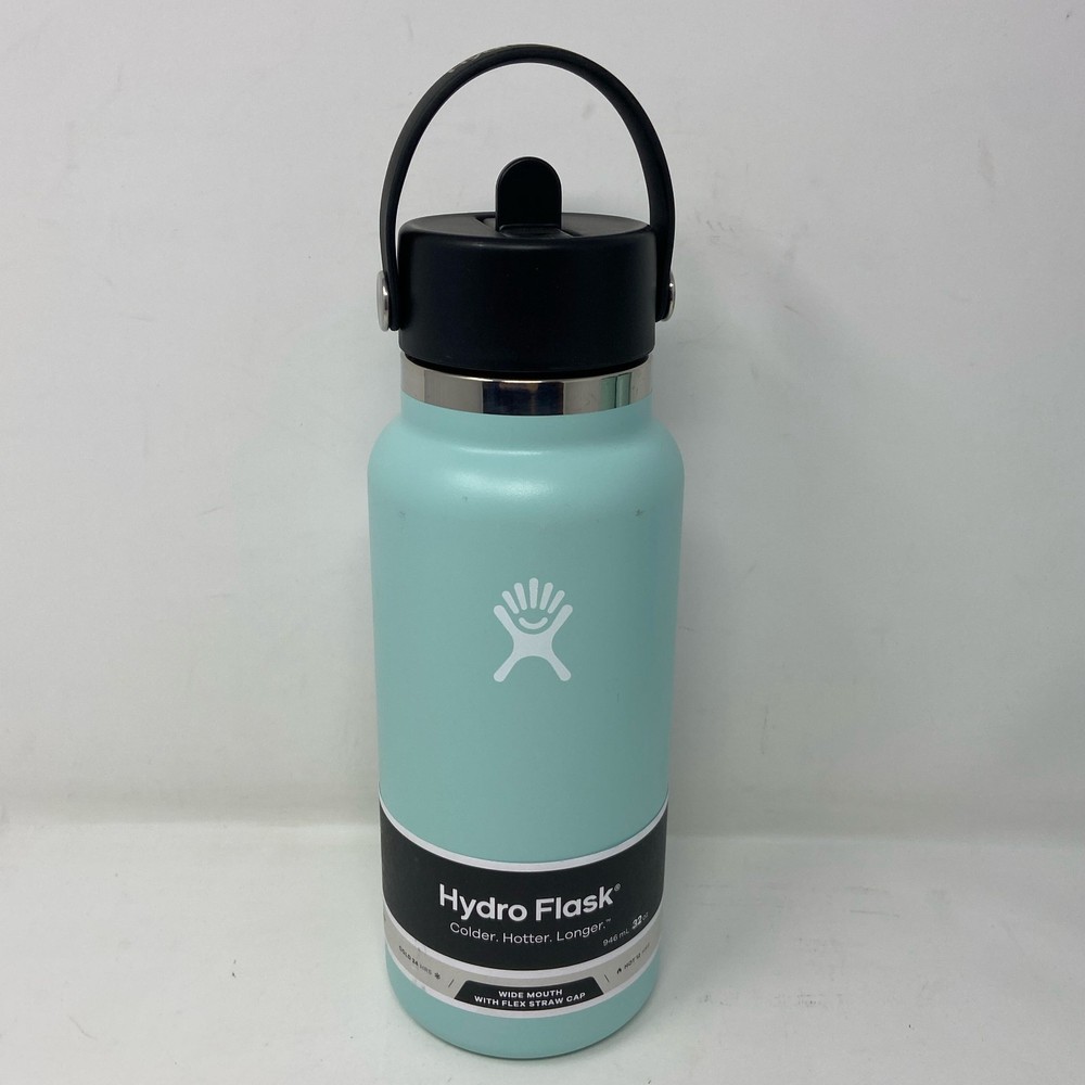 Hydro Flask 32 oz Wide Mouth Insulated Water Bottle w/ Flex Straw Cap - Dew